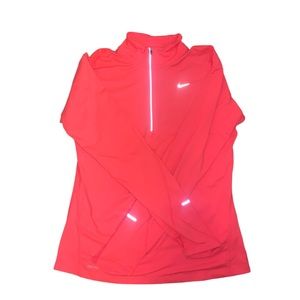 Nike Dri-Fit Running 1/4 Zip Pullover Women's Size medium Coral